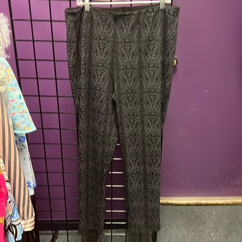 💜That Woman by Marlo Thomas Grey Black Pants XL